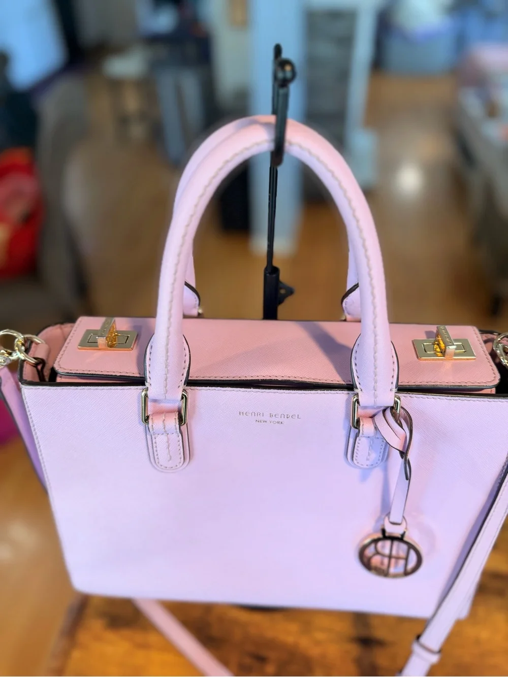 Henri Bendel West 57th Turnlock top satchel. RARE never used.